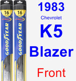 Front Wiper Blade Pack for 1983 Chevrolet K5 Blazer - Hybrid