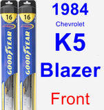 Front Wiper Blade Pack for 1984 Chevrolet K5 Blazer - Hybrid