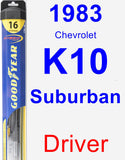 Driver Wiper Blade for 1983 Chevrolet K10 Suburban - Hybrid