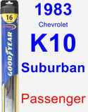 Passenger Wiper Blade for 1983 Chevrolet K10 Suburban - Hybrid