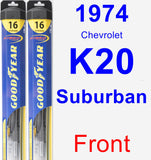 Front Wiper Blade Pack for 1974 Chevrolet K20 Suburban - Hybrid