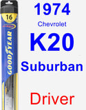 Driver Wiper Blade for 1974 Chevrolet K20 Suburban - Hybrid