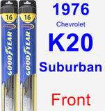 Front Wiper Blade Pack for 1976 Chevrolet K20 Suburban - Hybrid