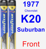 Front Wiper Blade Pack for 1977 Chevrolet K20 Suburban - Hybrid