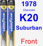 Front Wiper Blade Pack for 1978 Chevrolet K20 Suburban - Hybrid