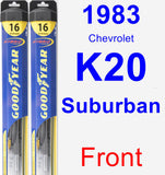 Front Wiper Blade Pack for 1983 Chevrolet K20 Suburban - Hybrid