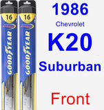 Front Wiper Blade Pack for 1986 Chevrolet K20 Suburban - Hybrid