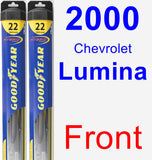 Front Wiper Blade Pack for 2000 Chevrolet Lumina - Hybrid