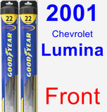 Front Wiper Blade Pack for 2001 Chevrolet Lumina - Hybrid