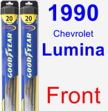 Front Wiper Blade Pack for 1990 Chevrolet Lumina - Hybrid