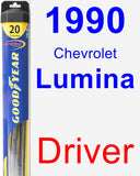 Driver Wiper Blade for 1990 Chevrolet Lumina - Hybrid