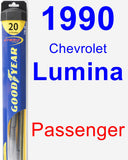 Passenger Wiper Blade for 1990 Chevrolet Lumina - Hybrid