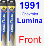 Front Wiper Blade Pack for 1991 Chevrolet Lumina - Hybrid