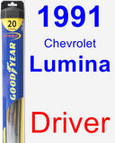 Driver Wiper Blade for 1991 Chevrolet Lumina - Hybrid