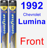 Front Wiper Blade Pack for 1992 Chevrolet Lumina - Hybrid