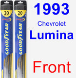Front Wiper Blade Pack for 1993 Chevrolet Lumina - Hybrid