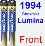 Front Wiper Blade Pack for 1994 Chevrolet Lumina - Hybrid