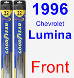 Front Wiper Blade Pack for 1996 Chevrolet Lumina - Hybrid