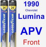 Front Wiper Blade Pack for 1990 Chevrolet Lumina APV - Hybrid