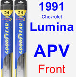 Front Wiper Blade Pack for 1991 Chevrolet Lumina APV - Hybrid