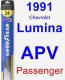 Passenger Wiper Blade for 1991 Chevrolet Lumina APV - Hybrid