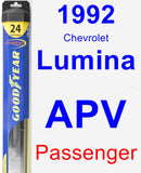 Passenger Wiper Blade for 1992 Chevrolet Lumina APV - Hybrid