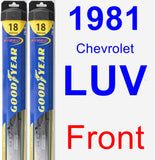 Front Wiper Blade Pack for 1981 Chevrolet LUV - Hybrid