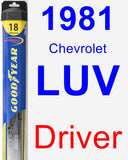 Driver Wiper Blade for 1981 Chevrolet LUV - Hybrid