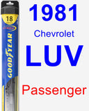 Passenger Wiper Blade for 1981 Chevrolet LUV - Hybrid