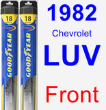 Front Wiper Blade Pack for 1982 Chevrolet LUV - Hybrid
