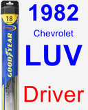Driver Wiper Blade for 1982 Chevrolet LUV - Hybrid