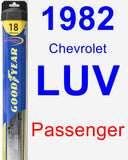 Passenger Wiper Blade for 1982 Chevrolet LUV - Hybrid