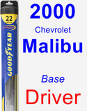 Driver Wiper Blade for 2000 Chevrolet Malibu - Hybrid
