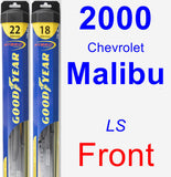 Front Wiper Blade Pack for 2000 Chevrolet Malibu - Hybrid