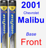 Front Wiper Blade Pack for 2001 Chevrolet Malibu - Hybrid