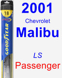 Passenger Wiper Blade for 2001 Chevrolet Malibu - Hybrid