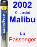 Passenger Wiper Blade for 2002 Chevrolet Malibu - Hybrid