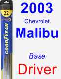 Driver Wiper Blade for 2003 Chevrolet Malibu - Hybrid