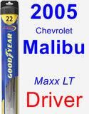 Driver Wiper Blade for 2005 Chevrolet Malibu - Hybrid