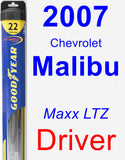 Driver Wiper Blade for 2007 Chevrolet Malibu - Hybrid