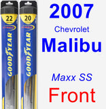 Front Wiper Blade Pack for 2007 Chevrolet Malibu - Hybrid