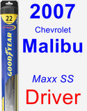 Driver Wiper Blade for 2007 Chevrolet Malibu - Hybrid