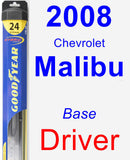 Driver Wiper Blade for 2008 Chevrolet Malibu - Hybrid