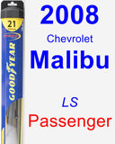 Passenger Wiper Blade for 2008 Chevrolet Malibu - Hybrid