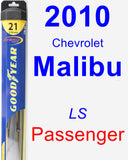 Passenger Wiper Blade for 2010 Chevrolet Malibu - Hybrid