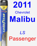 Passenger Wiper Blade for 2011 Chevrolet Malibu - Hybrid