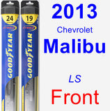 Front Wiper Blade Pack for 2013 Chevrolet Malibu - Hybrid