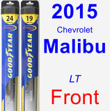 Front Wiper Blade Pack for 2015 Chevrolet Malibu - Hybrid