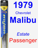 Passenger Wiper Blade for 1979 Chevrolet Malibu - Hybrid