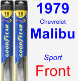Front Wiper Blade Pack for 1979 Chevrolet Malibu - Hybrid